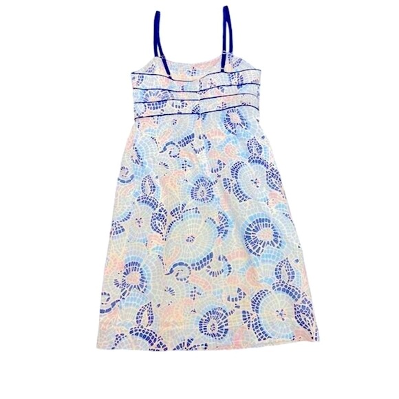 Vineyard Vines Women’s Blue Mosaic Strap Dress Garden Girl Size 0 - Picture 2 of 14